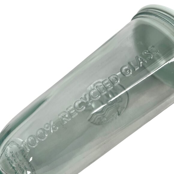 Starbucks Recycled Glass Triangle Cold Cup With Lid 16 ounce Mint - Picture 7 of 8